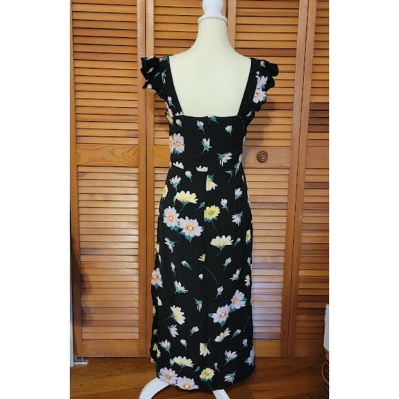 LOFT Black Size 4 Floral Maxi Dress - Picture 2 of 7
